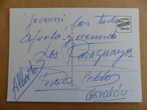 Los paraguayos autografo - paraguayos,